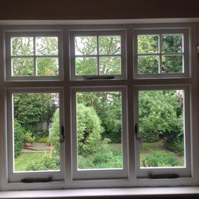 newly installed casement windows from inside